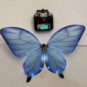 Remote Control Bionic Butterfly with LED Light - Biomimetic Flapping Wing, Rechargeable, Smart Flight for Home Decor & Tech Gifts